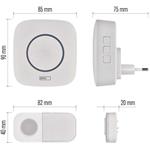 Emos P5737, domový bezdrôtový zvonček do zásuvky