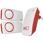 Emos P5750.2T, domový bezdrôtový zvonček bez batérie do zásuvky, s 2 tlačidlami
