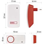 Emos P5750.2T, domový bezdrôtový zvonček bez batérie do zásuvky, s 2 tlačidlami