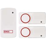 Emos P5750.2T, domový bezdrôtový zvonček bez batérie do zásuvky, s 2 tlačidlami