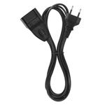 Emos PC01301, dvojžilový pohyblivý prívod 1,5 m, 1 zásuvka, čierny, PVC, 0,75 mm2