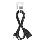 Emos PC01303, dvojžilový pohyblivý prívod 3 m, 1 zásuvka, čierny, PVC, 0,75 mm2