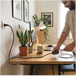 Emos PC01303, dvojžilový pohyblivý prívod 3 m, 1 zásuvka, čierny, PVC, 0,75 mm2