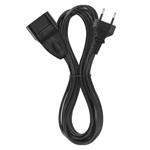 Emos PC01305, dvojžilový pohyblivý prívod 5 m, 1 zásuvka, čierny, PVC, 0,75 mm2