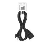 Emos PC01305, dvojžilový pohyblivý prívod 5 m, 1 zásuvka, čierny, PVC, 0,75 mm2