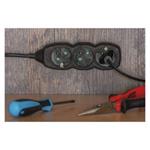 Emos PC0313, predlžovací kábel 3m, 3 zásuvky, PVC, čierny