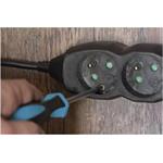 Emos PC0413, predlžovací kábel 3m, 4 zásuvky, PVC, čierny