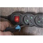 Emos PC0415R, predlžovací kábel 5m, 4 zásuvky, čierny, 1,5 mm2