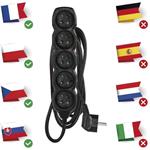 Emos PC0512, predlžovací kábel 2m, 5 zásuviek, PVC, čierny