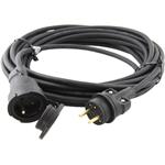 Emos PM0505, vonkajší predlžovací kábel 30 m, 1 zásuvka, guma, čierny, 1,5 mm2