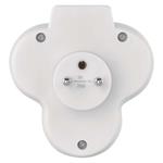 Emos rozbočovacia zásuvka 3 x gulatá, biela