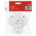 Emos rozbočovacia zásuvka 3 x gulatá, biela