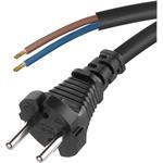 Emos S03050, flexo šnúra 5m, gumová, čierna, 2 x 1mm2