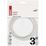 Emos S9124, patch kábel RJ45, cat5e, UTP, 3m, sivý