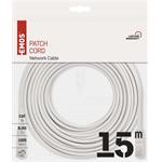 Emos S9127, patch kábel RJ45, cat5e, UTP, 15m, sivý