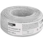 Emos S9136 kábel, cat. 5e, UTP drôt PVC Basic, 100m, sivý