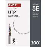 Emos S9141 kábel, cat. 5e, UTP drôt, 100m, sivý