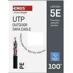 Emos S9142 kábel, cat. 5e, UTP drôt, outdoor, 100m, čierny