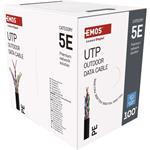 Emos S9142 kábel, cat. 5e, UTP drôt, outdoor, 100m, čierny