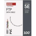 Emos S9223 kábel, cat. 5e, FTP drôt, 100m, sivý