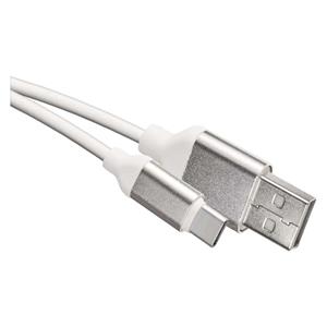 Emos SM7025W, USB kábel 2.0 A/M - C/M, 1m, biely