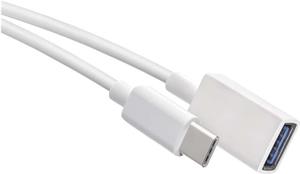 Emos SM7054, dátový OTG kábel USB-A 3.0 / USB-C 3.0 s funkciou redukcie, 15 cm, biely