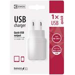 Emos V0123, univerzálny USB adaptér QUICK do siete 3A (18W) max.