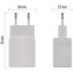 Emos V01G20, univerzálny USB-C adaptér GaN do siete PD 20 W max.