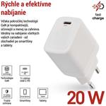 Emos V01G20, univerzálny USB-C adaptér GaN do siete PD 20 W max.