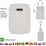 Emos V01G20, univerzálny USB-C adaptér GaN do siete PD 20 W max.