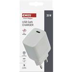 Emos V01G20, univerzálny USB-C adaptér GaN do siete PD 20 W max.