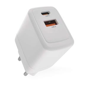 Emos V02G20, univerzálny USB-A a USB-C adaptér GaN do siete PD 20 W max.