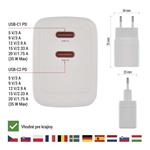 Emos V03G35, univerzálny USB-C adaptér GaN do siete PD 35 W max.