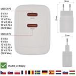 Emos V03G35, univerzálny USB-C adaptér GaN do siete PD 35 W max.