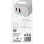 Emos V04G45, univerzálny USB adaptér GaN do siete PD 45 W max.