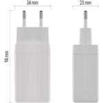 Emos V05G65, univerzálny USB adaptér GaN do siete PD 65 W max.