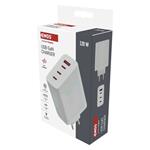 Emos V06G120, univerzálny USB-A a USB-C adaptér GaN do siete PD 120 W max.