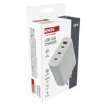 Emos V06G120, univerzálny USB-A a USB-C adaptér GaN do siete PD 120 W max.