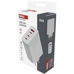 Emos V06G120, univerzálny USB-A a USB-C adaptér GaN do siete PD 120 W max.
