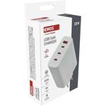 Emos V06G120, univerzálny USB-A a USB-C adaptér GaN do siete PD 120 W max.