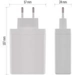 Emos V06G120, univerzálny USB-A a USB-C adaptér GaN do siete PD 120 W max.
