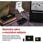 Emos V06G120, univerzálny USB-A a USB-C adaptér GaN do siete PD 120 W max.