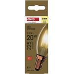 Emos Z53012 Vintage, LED žiarovka sviečka, E14, 2,5 W (20 W), 225 lm, teplá biela