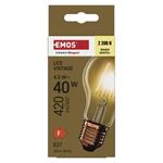 Emos Z55032 Vintage, LED žiarovka A60, E27, 4,5 W (40 W), 420 lm, teplá biela