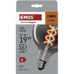 Emos Z58311, LED žiarovka DECO SMOKED G125, E27, 4,5 W (19 W), 180 lm, flame