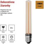 Emos Z5AI01, LED žiarovka DECO T30, E27, 2 W (11 W), 100 lm, flame