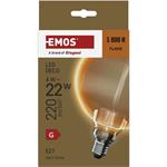Emos Z5BO11, LED žiarovka DECO G130OA, E27, 4 W (22 W), 220 lm, flame