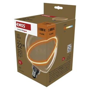 Emos Z5CS11, LED žiarovka DECO G130SRA, E27, 4 W (22 W), 220 lm, flame