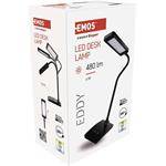 Emos Z7599B Eddy, LED stolná lampa, SMD, 480 lm, čierna