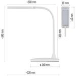 Emos Z7599W, LED stolná lampa Eddy biela